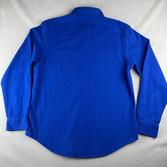 Woolrich Shirt Mens L Royal Blue Long Sleeve Button Front Pocket Archive WX0005 - Picture 3 of 8